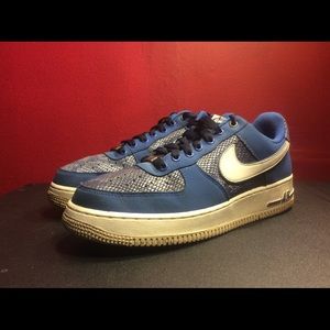 NIKE AF 1 Low 07 Game Royal/White Snake Sz 8.5